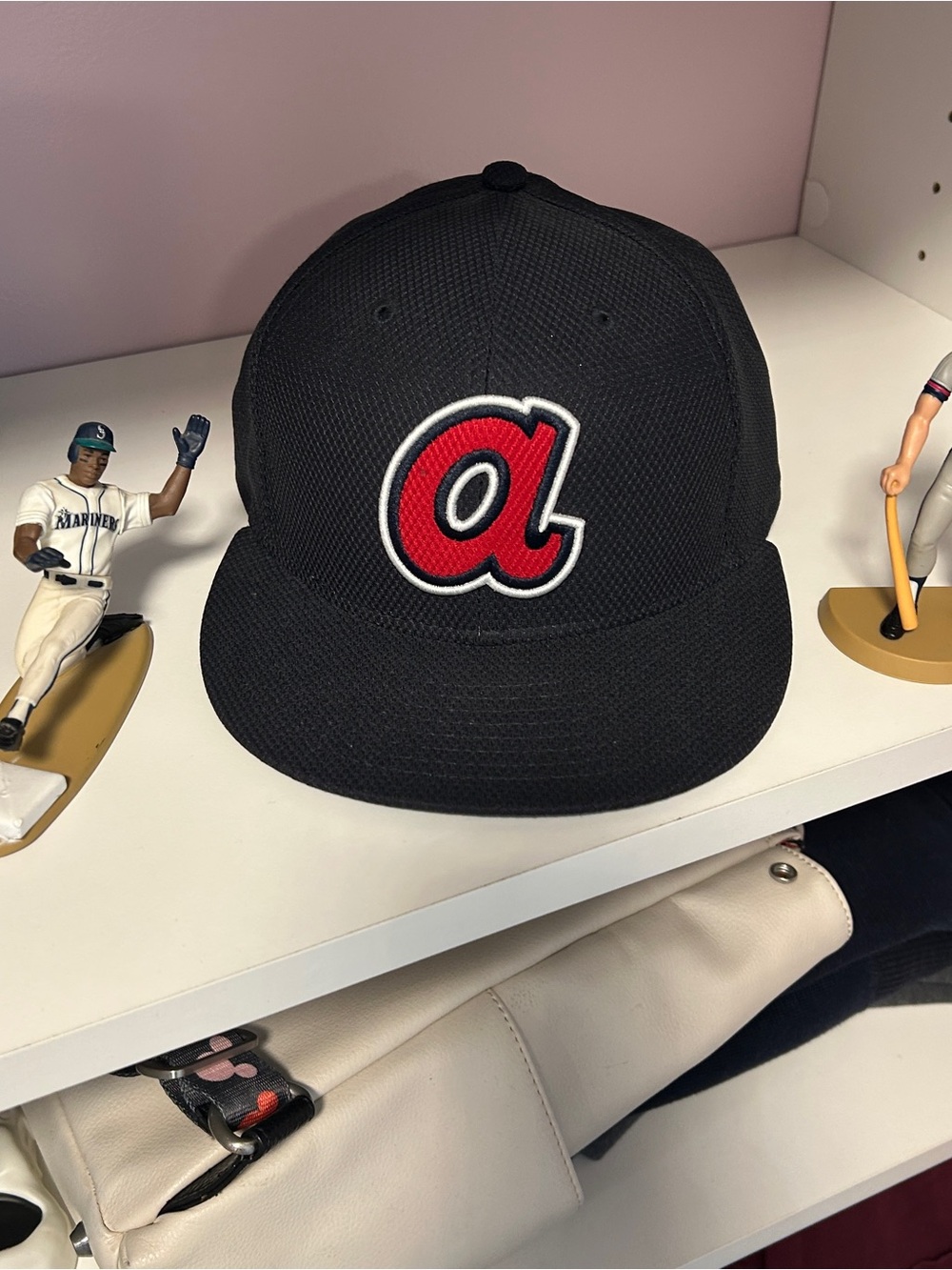 Atlanta Braves New Era Baseball Cap with Red 'a' Logo Fitted Size 7 3/8